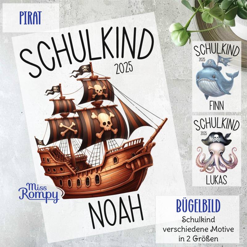 Missrompy | Piraten, | 378, Bügelbild, Schulkind, Einschulung, Piratenschiff, Zum Aufbügeln, Aufbügler, Applikation, Bügelsticker Missrompy | Piraten, | 378, Bügelbild, Schulkind, Einschulung, Piratenschiff, Zum Aufbügeln, Aufbügler, Applikation, Bügelsticker von MissRompy