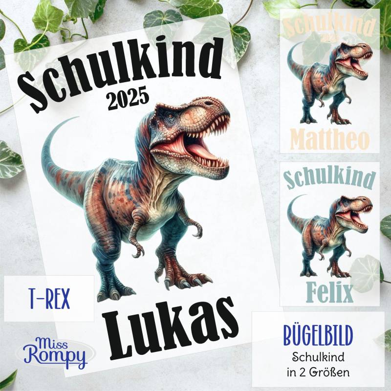 Missrompy | T-Rex, | 391, Bügelbild, Schulkind, Einschulung, Kindergarten, Zum Aufbügeln, Aufbügler, Applikation, Bügelsticker Missrompy | T-Rex, | 391, Bügelbild, Schulkind, Einschulung, Kindergarten, Zum Aufbügeln, Aufbügler, Applikation, Bügelsticker von MissRompy