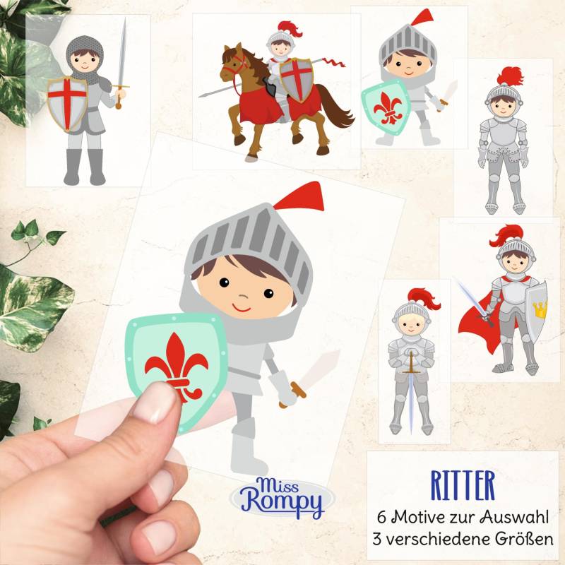 Ritter, | 323, Bügelbild, Zum Aufbügeln, Rittertournier, Verschiedene Motive Und Höhen, Aufbügler, Applikation, Bügelsticker von MissRompy