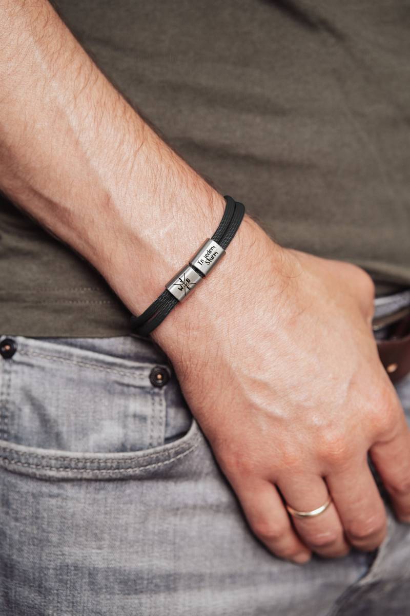 Familien Armband | Segeltauarmband Initialien Familiengeschenk Herren Personalisiert von MissRoseDE
