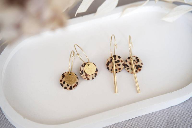Goldene Creolen | Aya Ton Ohrringe Statement Handgefertigter Schmuck Geschenk Freundin Ohrschmuck von MissRoseDE