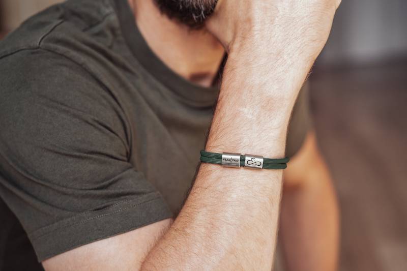 Partnerarmband Personalisiert | Armband Liebe Liebes Geschenke Mit Gravur Paracord von MissRoseDE