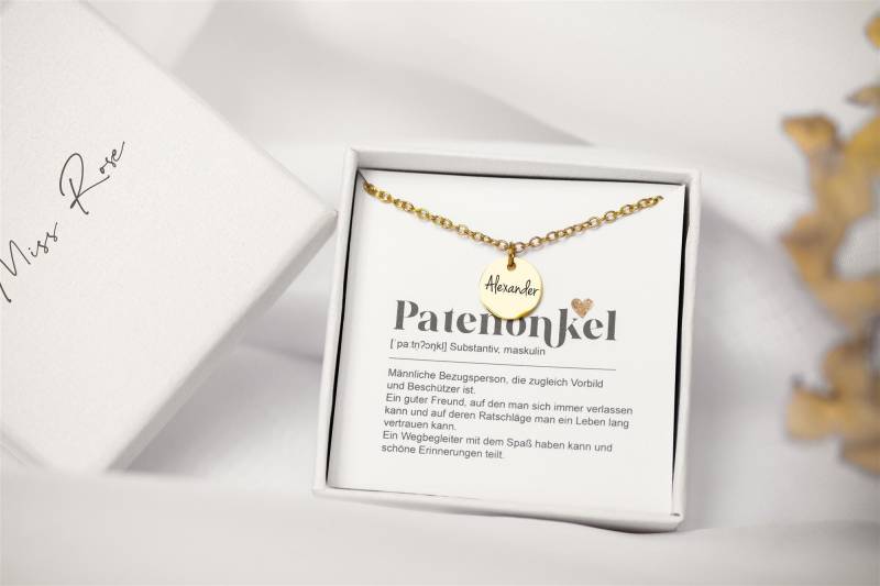 Patenonkel Kette Mit Gravur | Geschenk Personalisiert Für Graviert von MissRoseDE