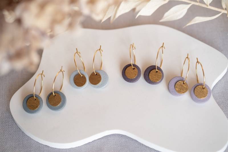 Polymer Clay Ohrringe | Aya Ton Statement Handgefertigt Geschenk Freundin von MissRoseDE