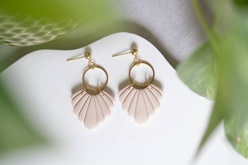 Polymer Clay Ohrringe | Faye Ton Statement Handgefertigt Schwarz Bordeaux Geschenk Freundin Ohrschmuck von MissRoseDE