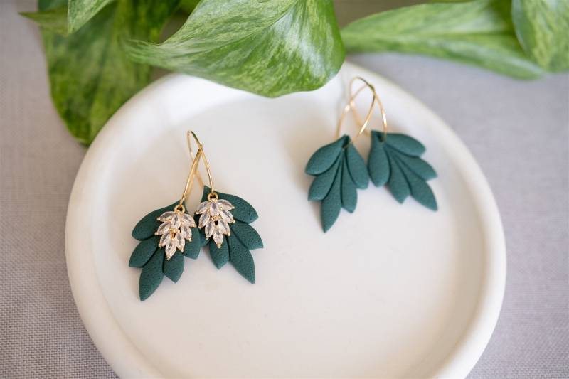 Polymer Clay Ohrringe | Grace Ton Statement Handgefertigt Geschenk Freundin Ohrschmuck von MissRoseDE