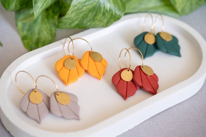 Polymer Clay Ohrringe | Lana Ton Statement Handgefertigt Geschenk Freundin Ohrschmuck von MissRoseDE