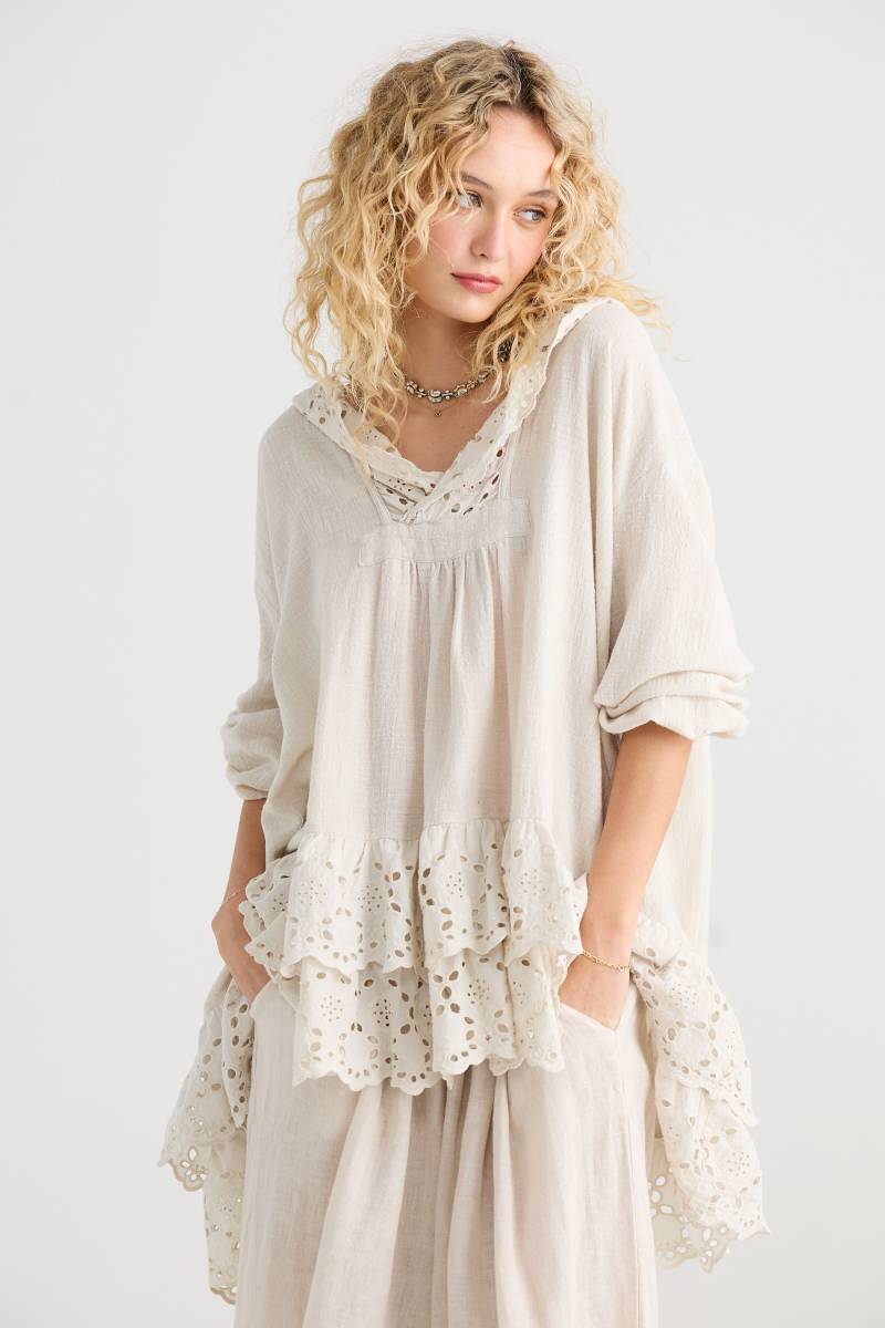 Florzel Baumwolle Und Spitzenspitze. Hängerchen Aus Spitze Baumwolle. Oversize Baumwollspitze von MissRoseSisterViolet