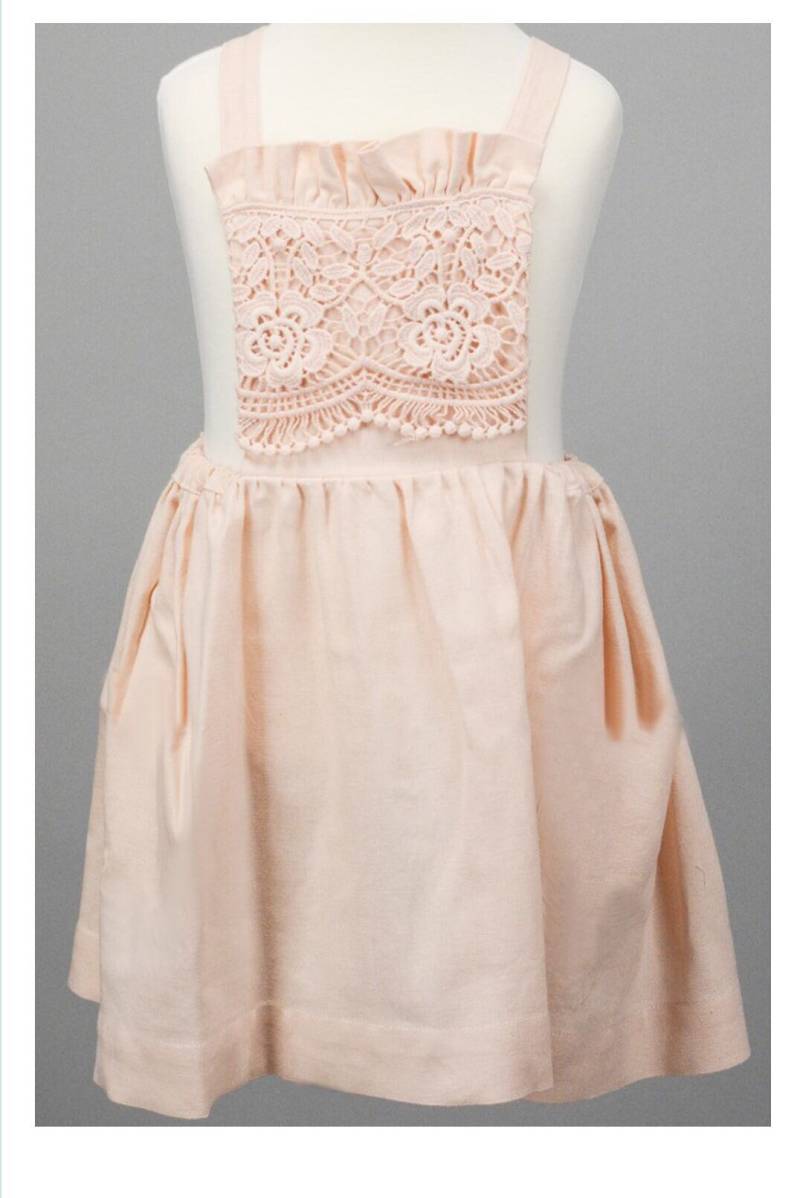 Schürzenkleid Für Mädchen. Kleinkindkleid Aus Leinen Und Spitze von MissRoseSisterViolet
