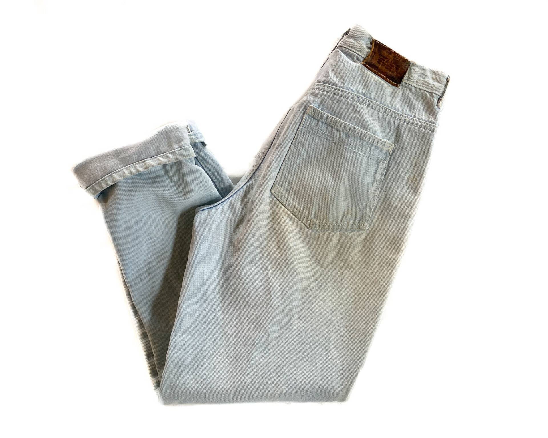 Vintage Jeans | Größe 10 Calvin Klein Light Wash Jeanshose Hochhaus, Verjüngtes Bein, Entspannte Passform Mama 80Er, 90Er Mode von MissSarahBelle