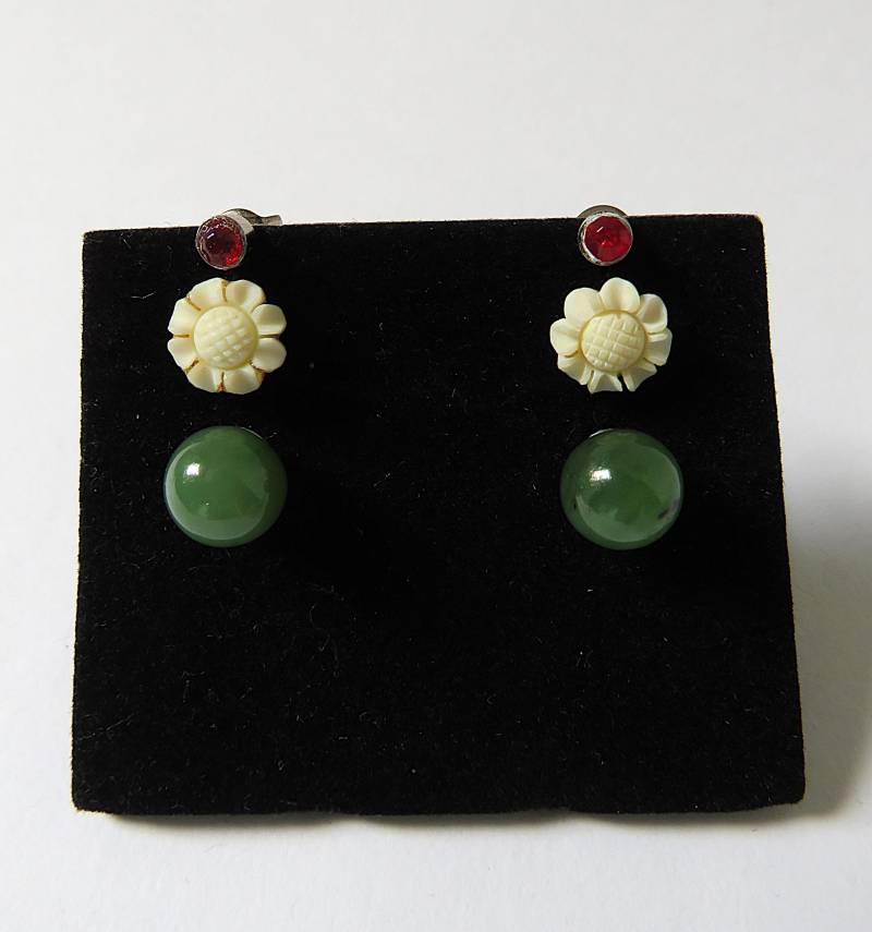 Vintage 3Er Set Ohrstecker 3 X Ohrringe von MissTellGeschenke