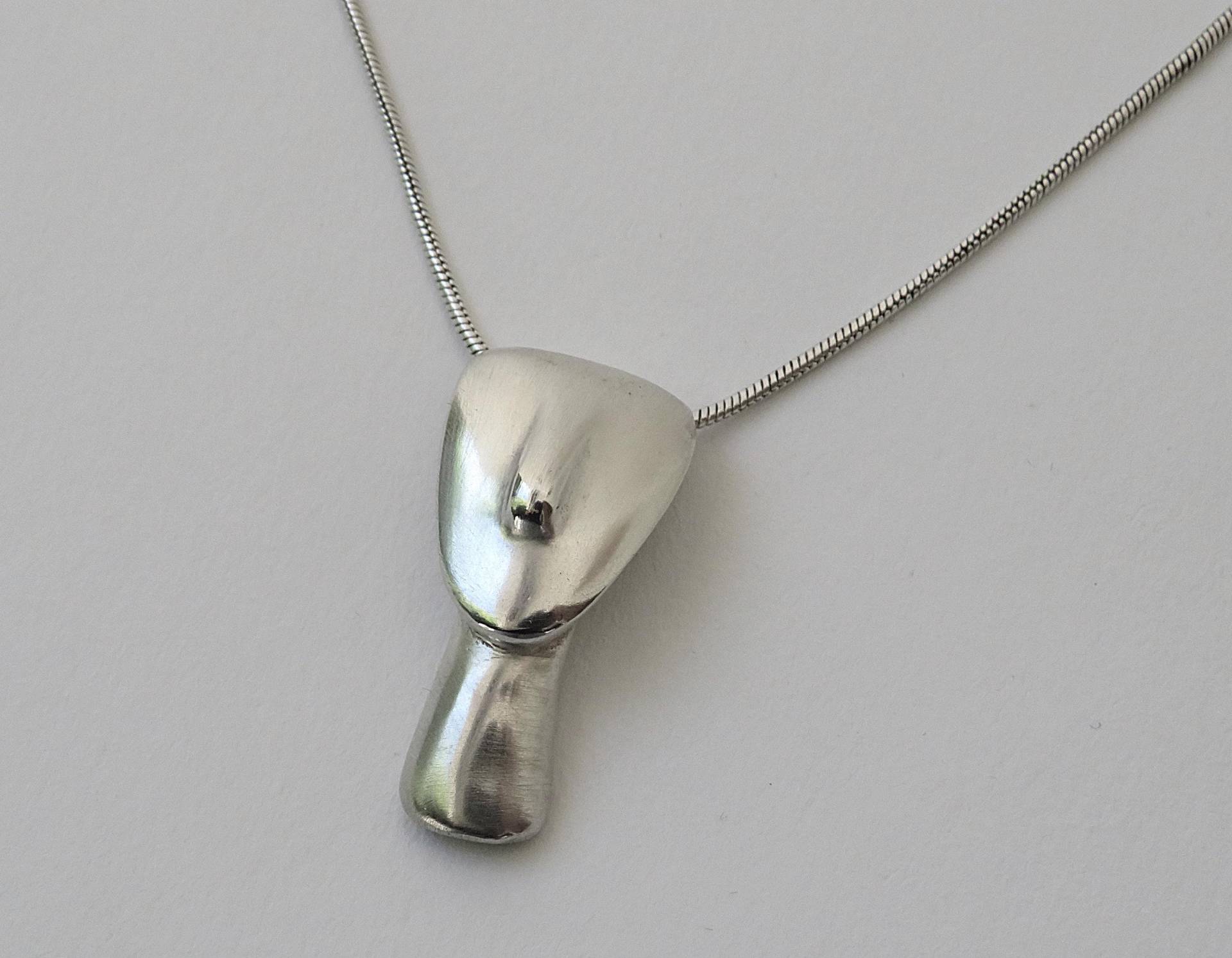 Vintage 925Er Silberkette + Orio Silber Kettenanhänger Gesicht von MissTellGeschenke