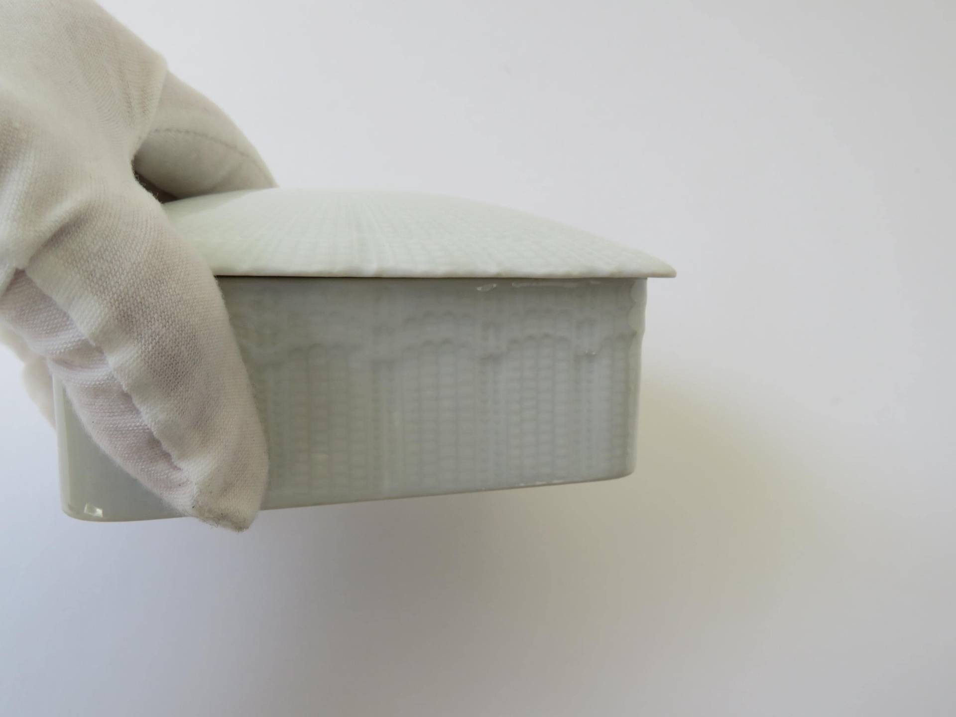 Vintage Limoges France Giraud Porzellandose Schmuckdose Weiß von MissTellGeschenke