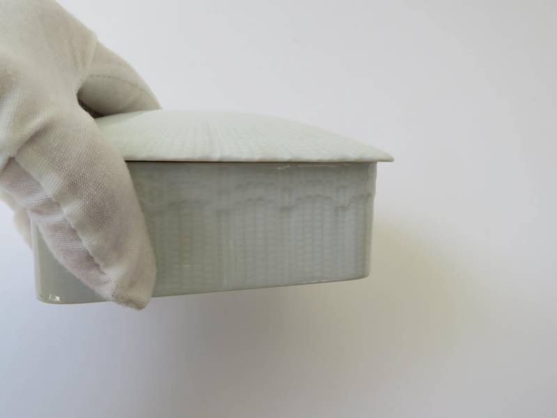 Vintage Limoges France Giraud Porzellandose Schmuckdose Weiß von MissTellGeschenke