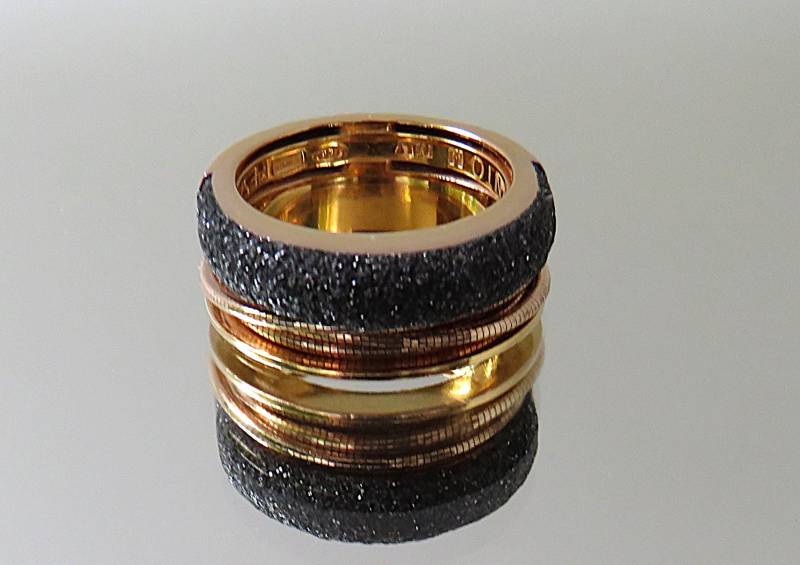 Vintage Pesavento Polvere 1979 Dna Mehrfach Ring 925Er Silber Vergoldet Gr. 55 von MissTellGeschenke