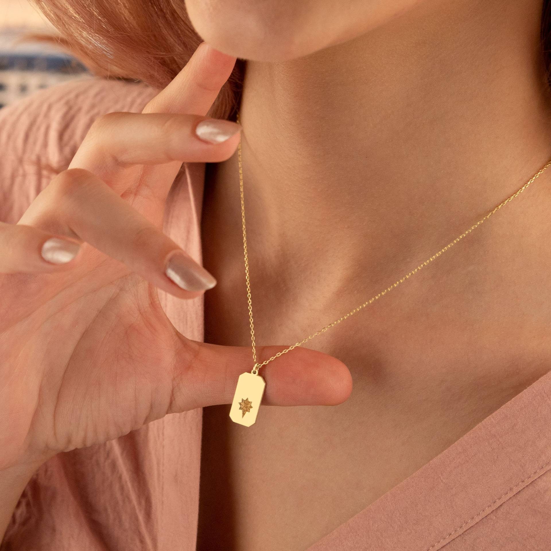 14K Gold Nordstern Halskette - Achteck Solid Polaris Weihnachtsgeschenke 14K Gold Nordstern Halskette - Achteck Solid Polaris Weihnachtsgeschenke von MissTubiJewellery