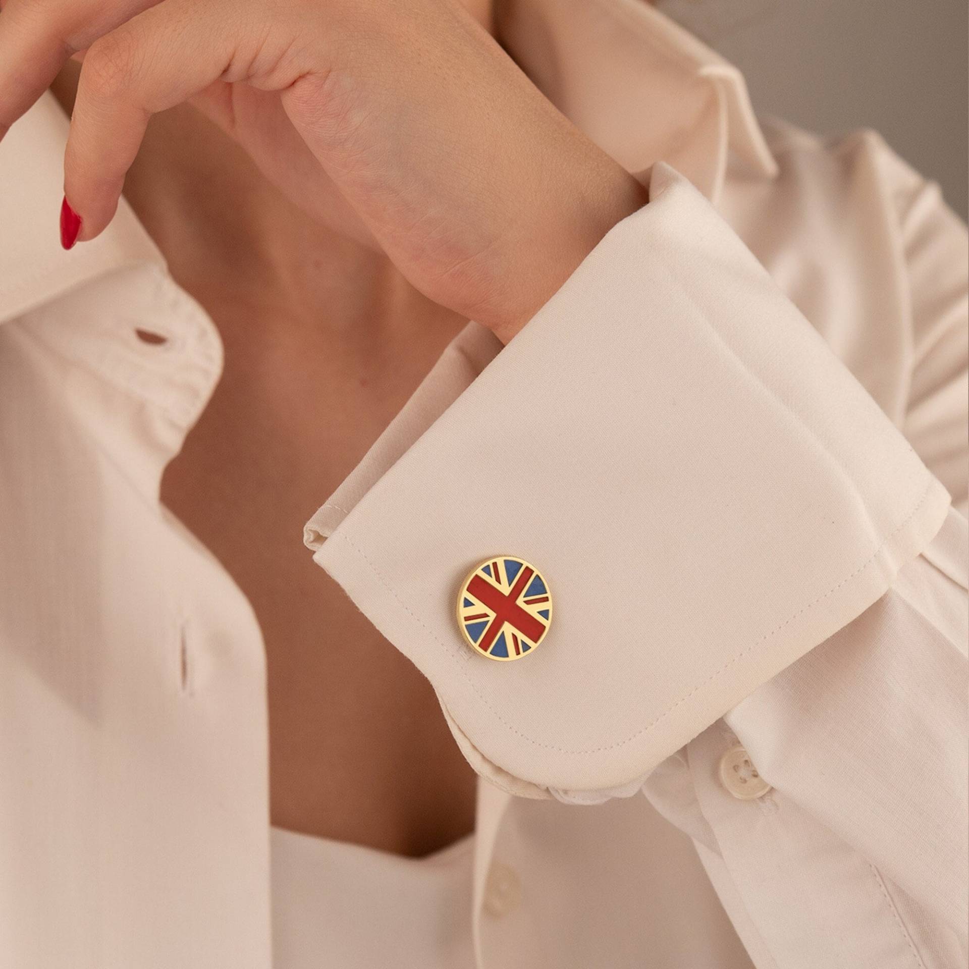14K Solid Gold Manschettenknöpfe Rund - England Flagge Runde Hochzeitsgeschenk Jubiläumsgeschenk Weihnachtsgeschenk 14K Solid Gold Manschettenknöpfe Rund - England Flagge Runde Hochzeitsgeschenk Jubiläumsgeschenk Weihnachtsgeschenk von MissTubiJewellery
