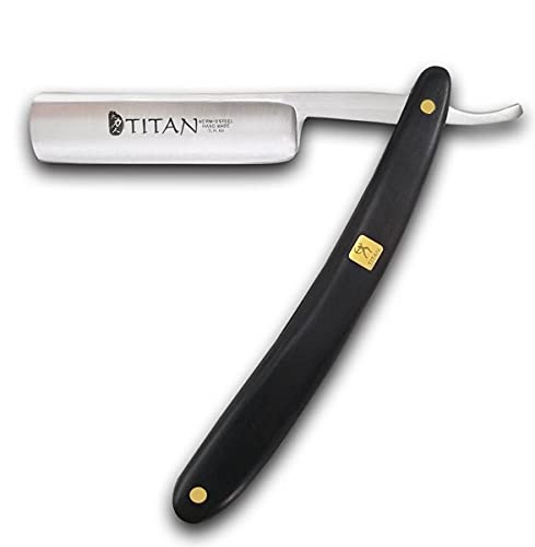 Titan Straight Razor - Klassisches Rasiermesser Vintage Klappbar Dünn Bartmesser Augenbrauenmesser Manuelle Bartrasierer Schnurrbart Bart Pflegen Schneiden Männer Herren Barbier Salon Zuhause Werkzeug Titan Straight Razor - Klassisches Rasiermesser Vintage Klappbar Dünn Bartmesser Augenbrauenmesser Manuelle Bartrasierer Schnurrbart Bart Pflegen Schneiden Männer Herren Barbier Salon Zuhause Werkzeug von Missan Online