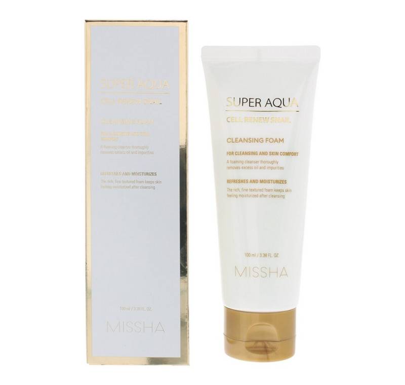 Missha Gesichts-Reinigungsschaum Super Aqua Cell Renew Schnecken-Reinigungsschaum 100ml von Missha