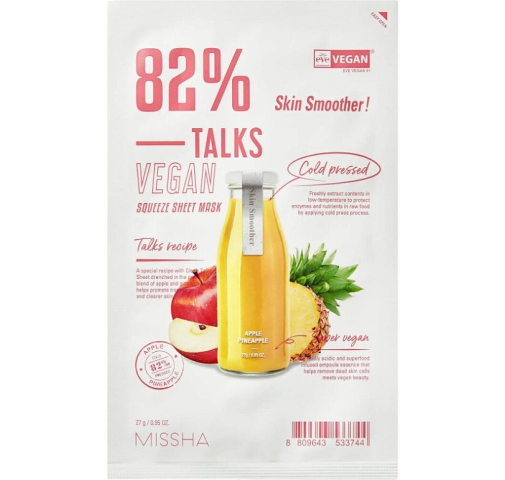 Missha Körperpflegemittel Talks Vegan Squeeze Sheet Mask Peeling 27g von Missha