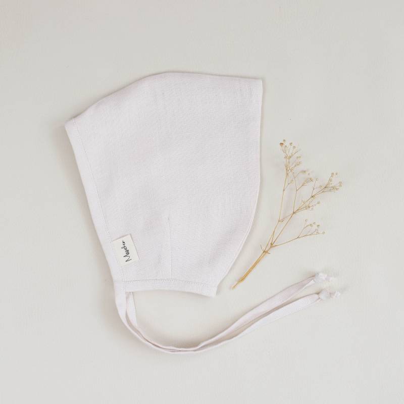 Babymütze Zwergenmütze Pixiemütze Mütze Kopfbedeckung Haube Leinenmütze Leinenhaube von Missichendesign