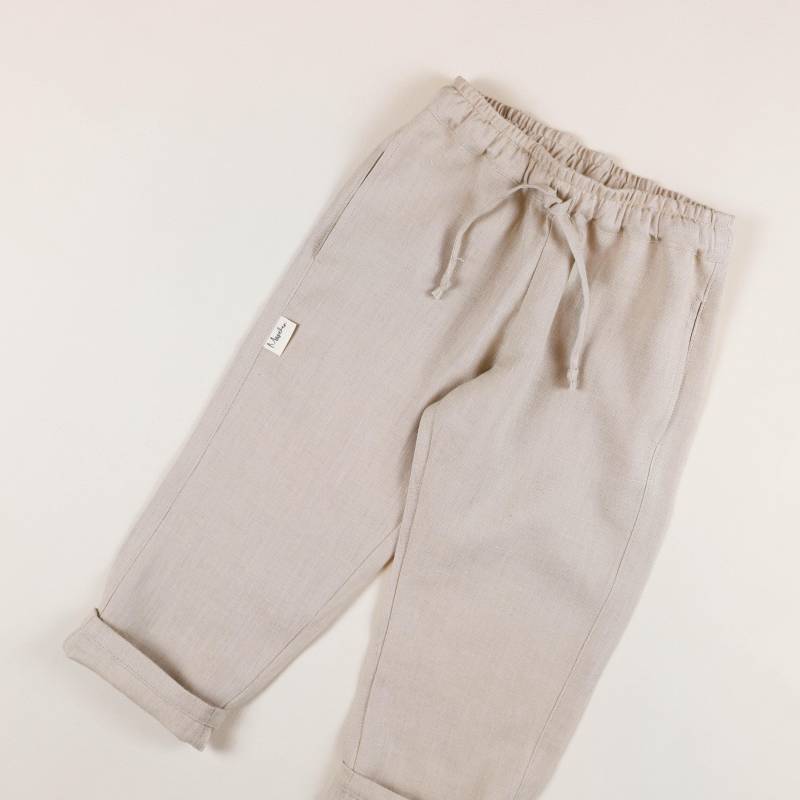 Leinenhose Hose Leinen Stoffhose Unisex Kinder Weite Für Mädchen Und Jungen von Missichendesign