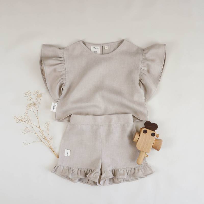 Leinenshirt Rüschenshirt Tunika Bluse Leinenbluse Leinentunika Oberteil Shirt Rüschenoberteil von Missichendesign