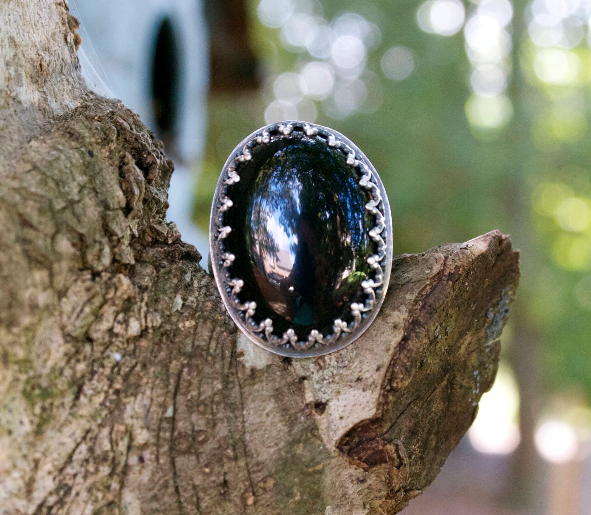 Schwarze Onyx Boho Statement Ring Aus Sterling Silber Oxidierter Rustikaler Handwerker Silberschmied Schwarze Onyx Boho Statement Ring Aus Sterling Silber Oxidierter Rustikaler Handwerker Silberschmied von MissieRabdau