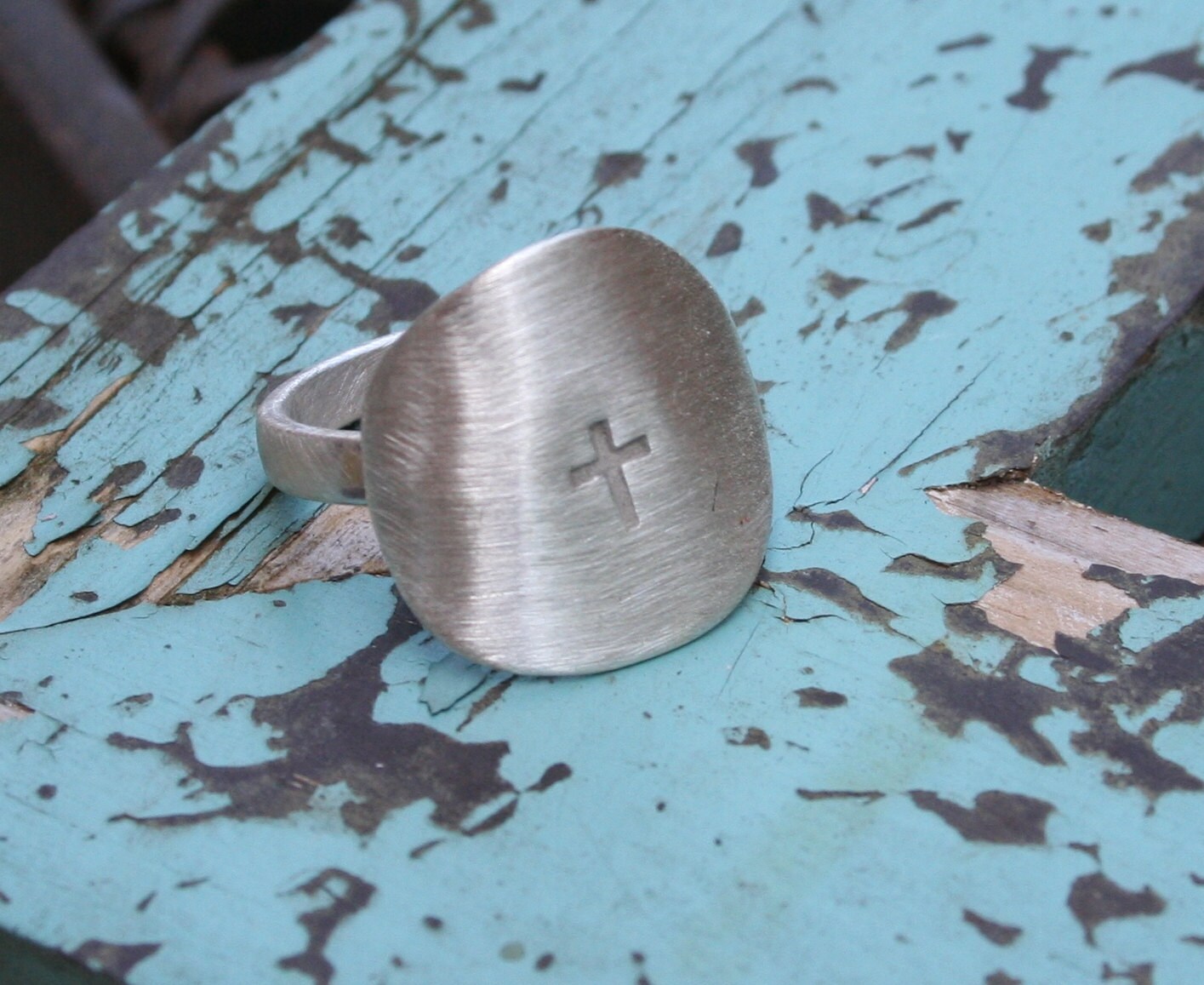 Sterling Silber Kreuz Christian Boho Südwestlichen Statement Ring Sterling Silber Kreuz Christian Boho Südwestlichen Statement Ring von MissieRabdau