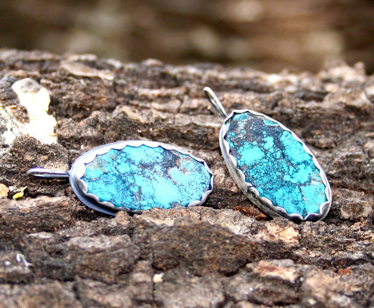 Türkis Oxidiertes Sterlingsilber Boho Rustikal Südwestlichen Silberschmied Dezember Birthstone Ohrringe Türkis Oxidiertes Sterlingsilber Boho Rustikal Südwestlichen Silberschmied Dezember Birthstone Ohrringe von MissieRabdau
