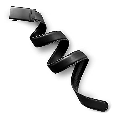 Mission Belt Herren Gürtel 35 mm metallisch (Gun Metal) Schnalle & schwarz Leder Small von Mission Belt