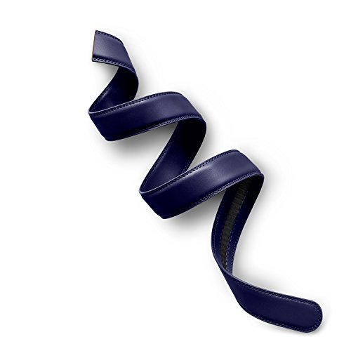 Mission Belt Herren Gürtelriemen ohne Löcher – Echtleder, Ratschensystem – Nur Gürtelriemen, Schnalle nicht enthalten - Blue, 35mm von Mission Belt