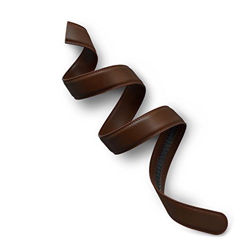 Mission Belt Herren Gürtelriemen ohne Löcher – Echtleder, Ratschensystem – Nur Gürtelriemen, Schnalle nicht enthalten - Mocha Brown, 35mm von Mission Belt