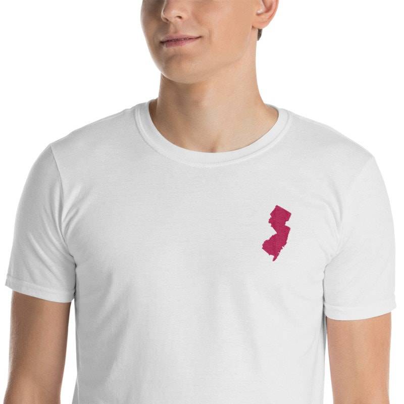 New Jersey Home State Map Besticktes Shirt New Jersey Home State Map Besticktes Shirt von MissionMint