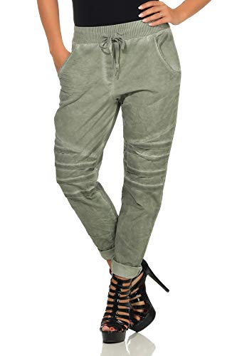 Mississhop 325 Damen Hose Freizeithose Stoffhose Elegante Haremshose im Birker Look Oli von Mississhop