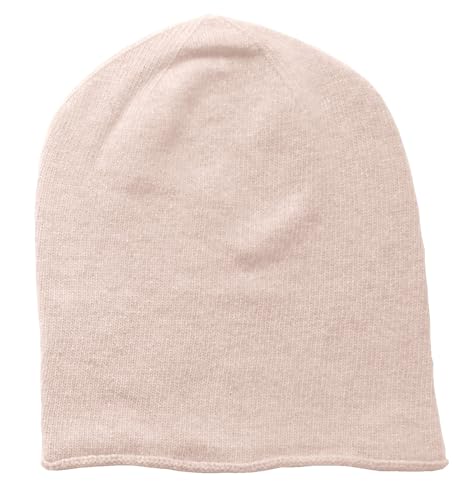 Mississhop 381 Feinstrick Kaschmir-Gemisch Beanie Mütze Slouch/XXL Schal/Handschuhe Altrosa Einheitsgroesse Muetze von Mississhop