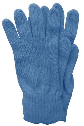Mississhop 381 Feinstrick Kaschmir-Gemisch Beanie Mütze Slouch/XXL Schal/Handschuhe Blau Einheitsgroesse Handschuhe von Mississhop