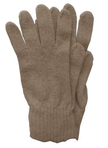 Mississhop 381 Feinstrick Kaschmir-Gemisch Beanie Mütze Slouch/XXL Schal/Handschuhe Fango-Braun Einheitsgroesse Handschuhe von Mississhop