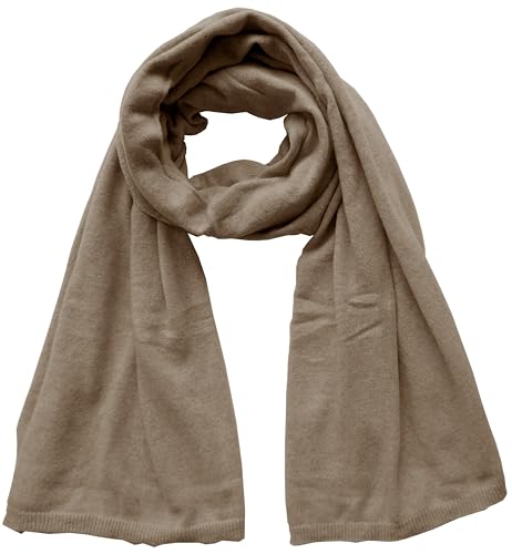 Mississhop 381 Feinstrick Kaschmir-Gemisch Beanie Mütze Slouch/XXL Schal/Handschuhe Fango-Braun Einheitsgroesse Schal von Mississhop