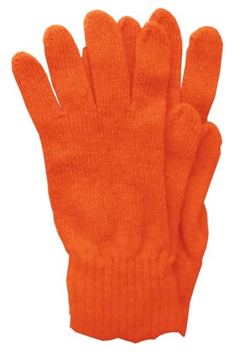 Mississhop 381 Feinstrick Kaschmir-Gemisch Beanie Mütze Slouch/XXL Schal/Handschuhe Orange Einheitsgroesse Handschuhe von Mississhop