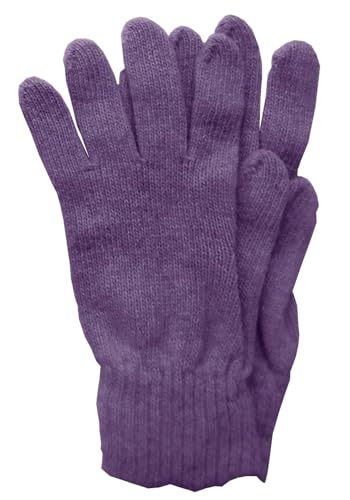 Mississhop 381 Feinstrick Kaschmir-Gemisch Beanie Mütze Slouch/XXL Schal/Handschuhe Violett Einheitsgroesse Handschuhe von Mississhop