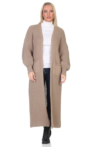 Mississhop 384 Longstrickjacke extra Lange Strickjacke Cardigan Jacke Fango von Mississhop