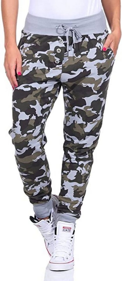 Mississhop Boyfriend-Hose Camouflage Damenhose Militär Hose Jogginghose M.121 von Mississhop