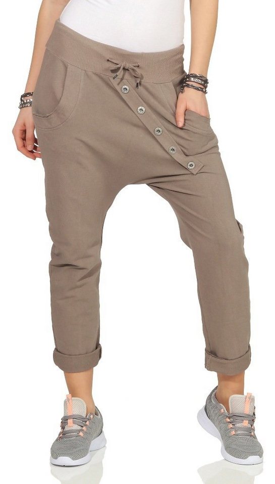 Mississhop Boyfriend-Hose Damen Baumwollhose Hose Sweatpants Jogginghose Baumwolle M.295 von Mississhop