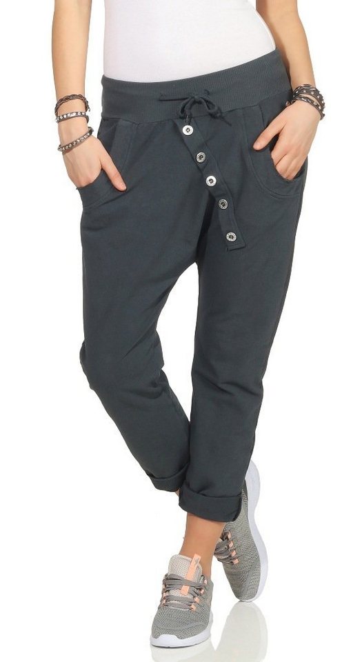 Mississhop Boyfriend-Hose Damen Baumwollhose Hose Sweatpants Jogginghose Baumwolle M.295 von Mississhop