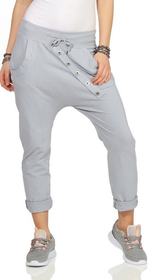 Mississhop Boyfriend-Hose Damen Baumwollhose Hose Sweatpants Jogginghose Baumwolle M.295 von Mississhop