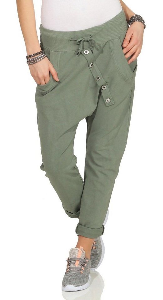 Mississhop Boyfriend-Hose Damen Baumwollhose Hose Sweatpants Jogginghose Baumwolle M.295 von Mississhop