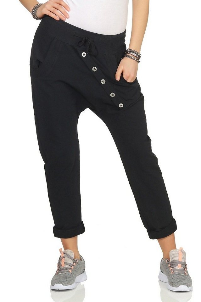 Mississhop Boyfriend-Hose Damen Baumwollhose Hose Sweatpants Jogginghose Baumwolle M.295 von Mississhop