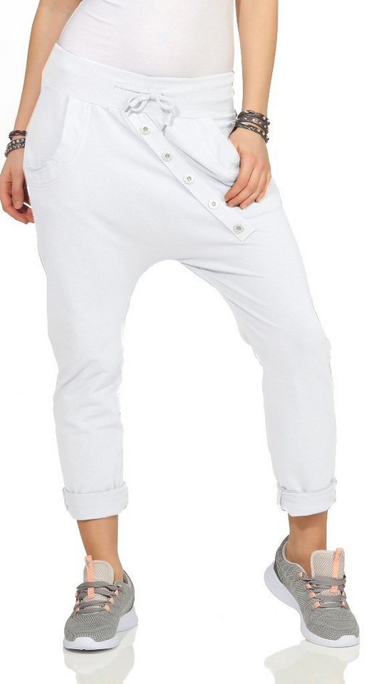 Mississhop Boyfriend-Hose Damen Baumwollhose Hose Sweatpants Jogginghose Baumwolle M.295 von Mississhop