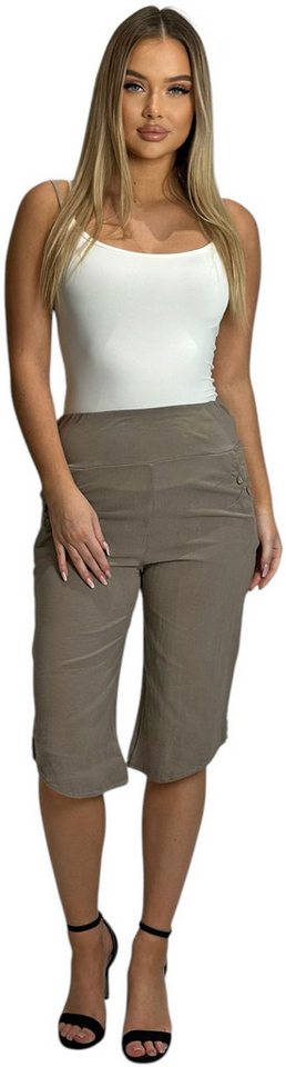 Mississhop Caprihose Caprihose Vielseitige 100 % Baumwollcapri Knöpfe Gr.34-36 von Mississhop